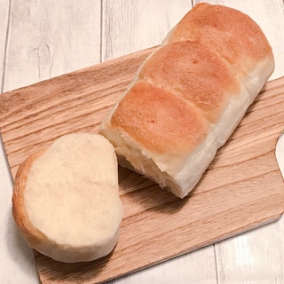 フランスパン生地でミニ食パン♪